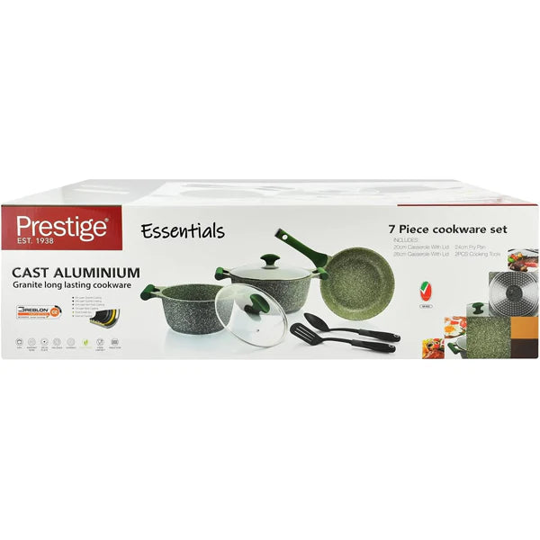 Prestige Essentials Granite Cookware 7pcs Set- Green