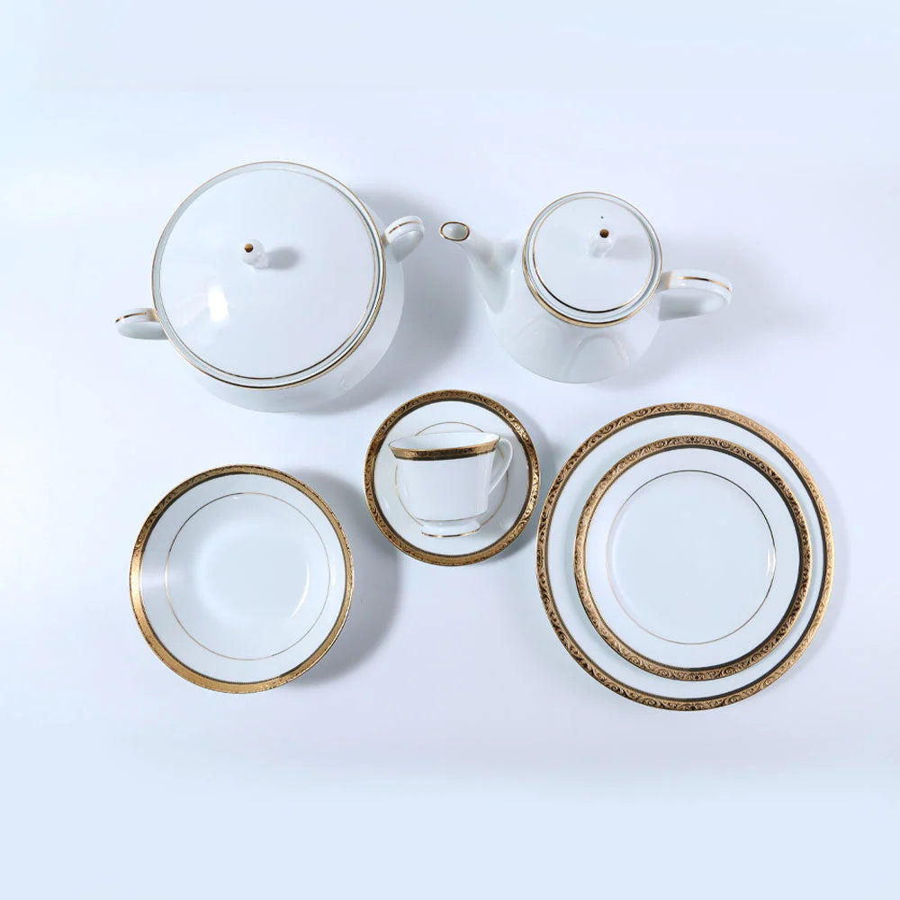 Noritake 98pcs Dinner Set- Regent Gold