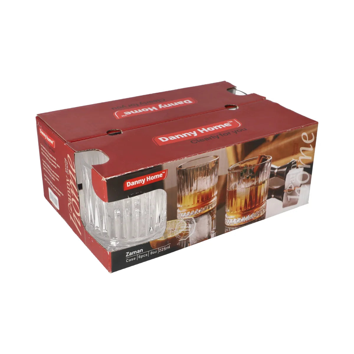 Danny Home Whiskey Glasses Set- 6Pcs (225ml)