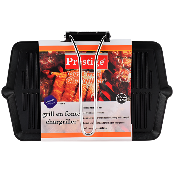 Prestige Cast Iron Grill Pan 35cm