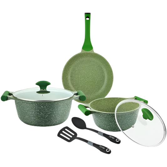 Prestige Essentials Granite Cookware 7pcs Set- Green