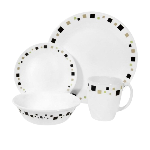 Corelle Livingware 16pc Dinnerware Set - Geometric – House Hold Inn