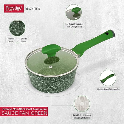 Prestige Granite Sauce Pan 16cm Non-Stick Kitchenware
