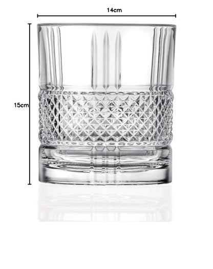 RCR Brillante Crystal Double Old Fashioned Glass Set of 6 Price Pakistan