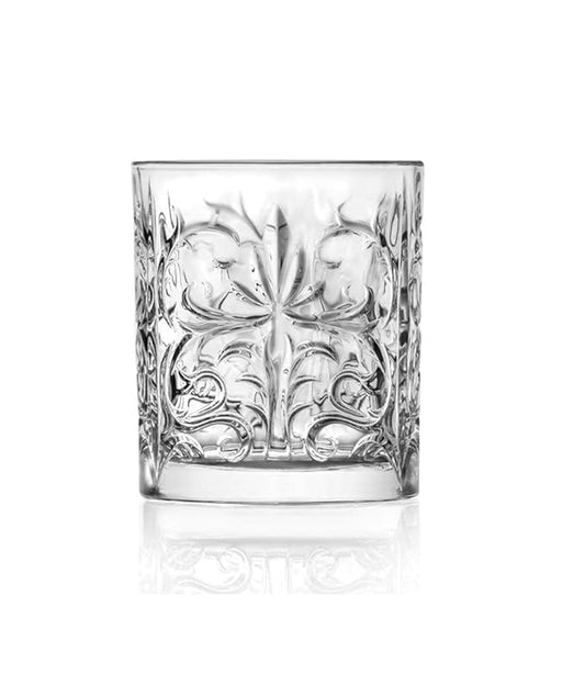 RCR Tattoo Double Old Fashioned Crystal Glass -Set of 6 (337 ml)