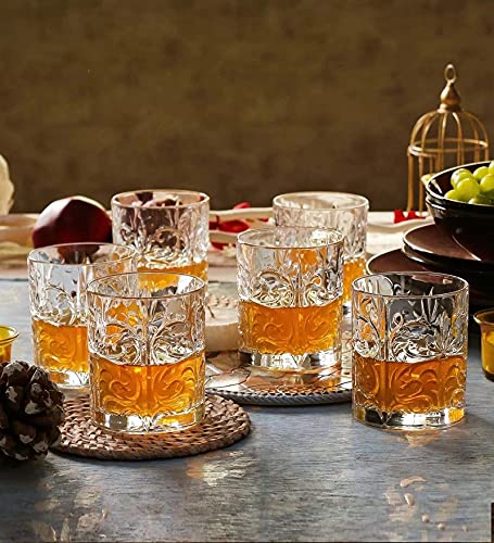 RCR Tattoo Double Old Fashioned Crystal Glass -Set of 6 (337 ml)