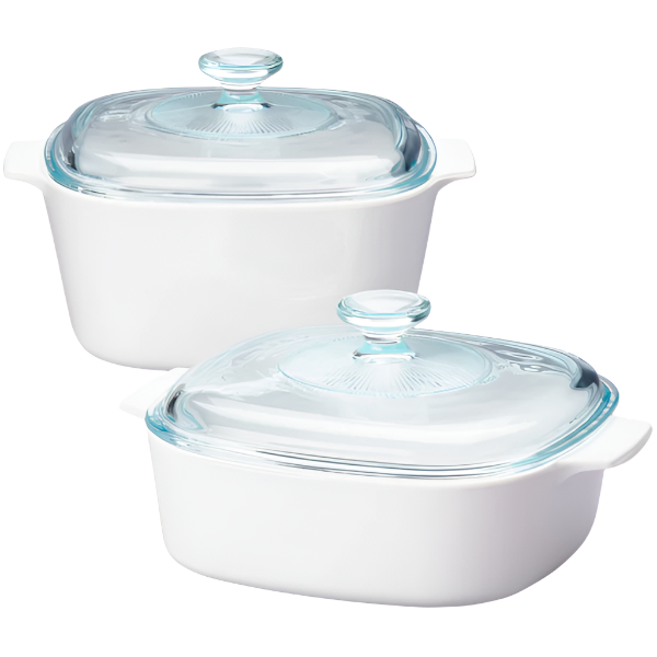 Corningware 4 Pcs Casserole Set - Just White