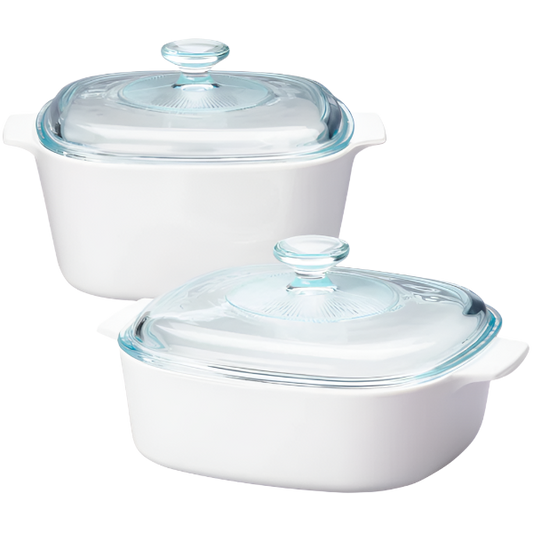 Corningware 4 Pcs Casserole Set - Just White