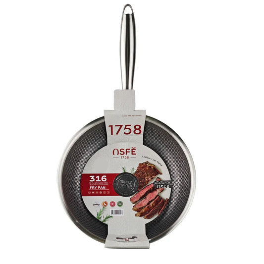 OSFE 28 cm Fry Pan 3 Layers Stainless Steel