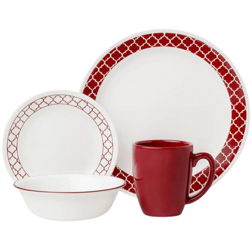 Corelle Livingware Series 16 Pcs Set- Crimson Trellies