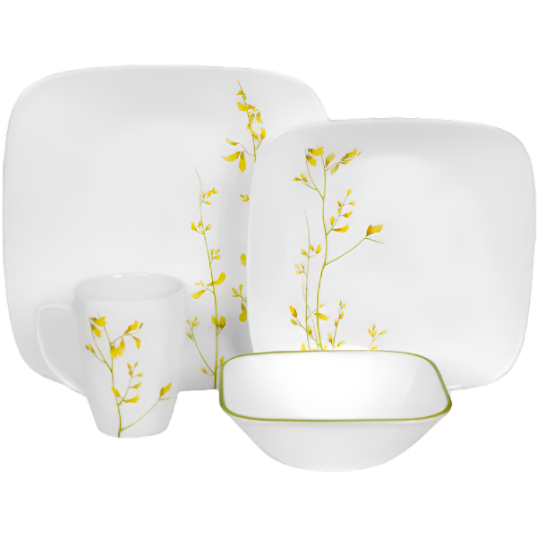 Corelle 16 Pcs Square Dinnerware Set - Kobe