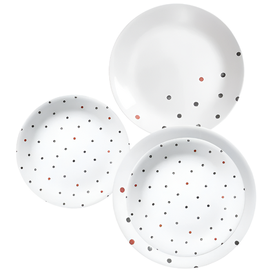 Corelle Vive Series 18 Pcs Set- Polka Dottie