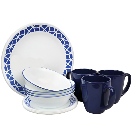 Corelle 16pc Dinner Set - Cobalt Circle