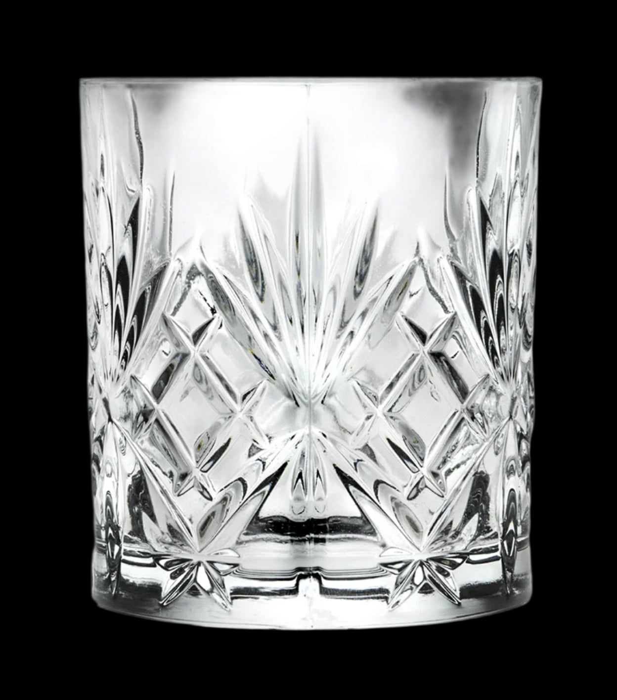 RCR Melodia Double Old Fashioned Luxury Crystal Glass- Set of 6 (340 ml, Italy Made)