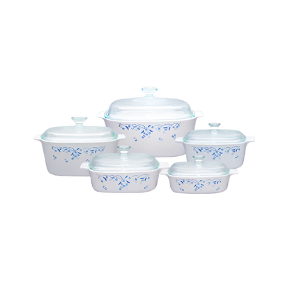Corningware Classics 10 Pc Casserole Set-Provincial Blue