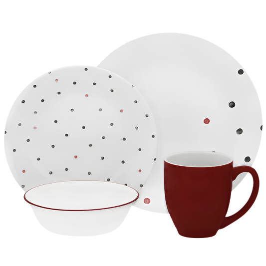 Corelle Vive Series 16 Pcs Set- Polka Dottie