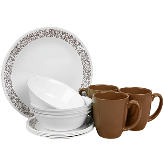 Corelle 16pc Dinner Set - Woodland Brown