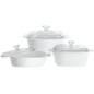Corningware 6 Pcs Casserole Set - Just White
