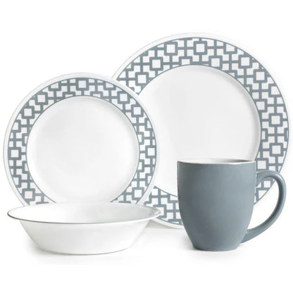 Corelle Urban Grid Glass Crockery Set Pakistan