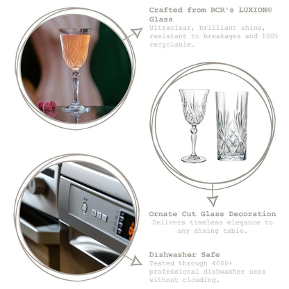 RCR Melodia Crystal Water Juice Glass Set of 6