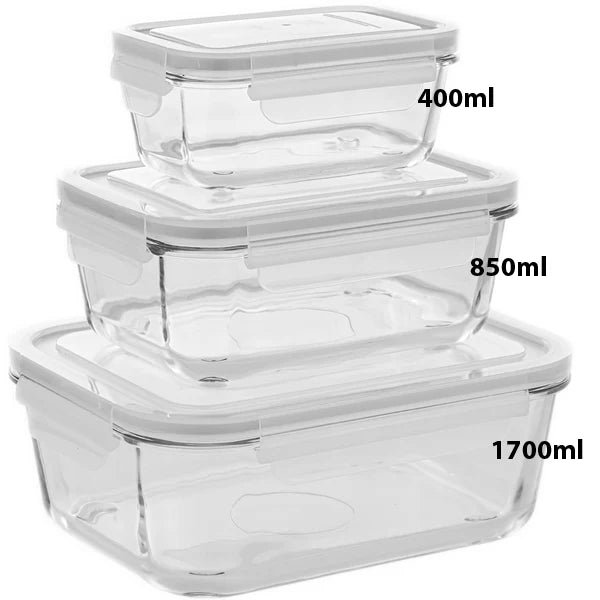 Limon Glass Container 3 Pcs Set