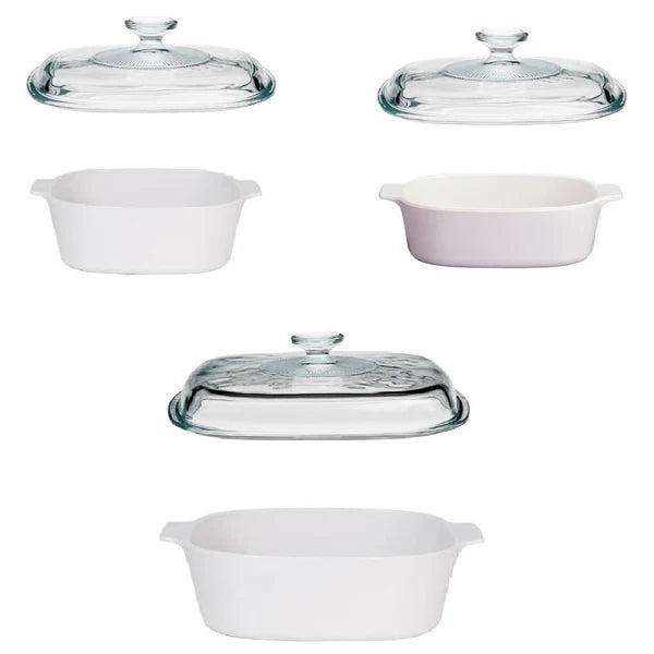 Corningware 6 Pcs Casserole Set - Just White