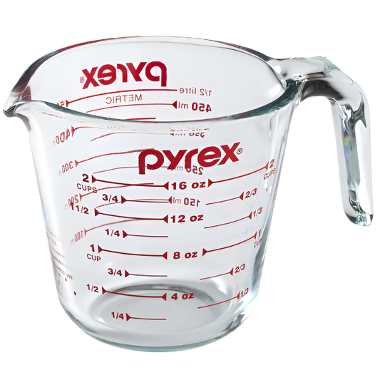 Pyrex 2-Cup/500ml Glass Measuring Cup with Red Markings