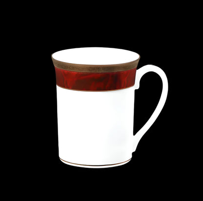 Noritake Porcelain Mug Burgundy Fine China Gift Box