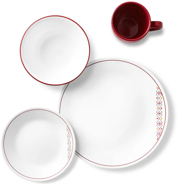 Corelle Livingware 16pc Dinnerware Set - Fusion Chilli
