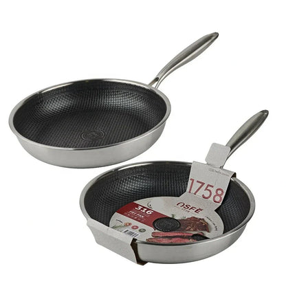 OSFE 22 cm  Fry Pan 3 Layers Stainless Steel