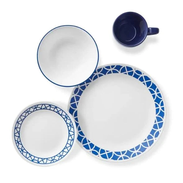 Corelle 16pc Dinner Set - Cobalt Circle