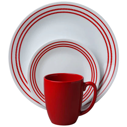 Corelle Ruby Red Glass Crockery Set Pakistan