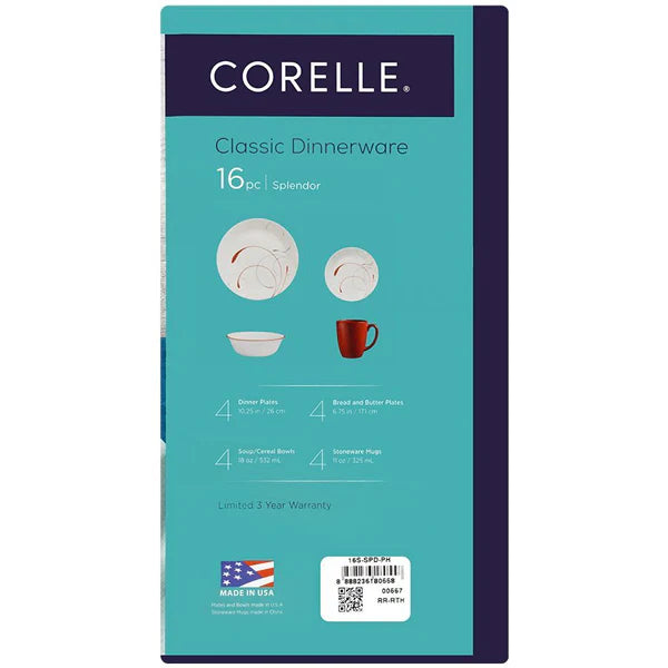 Corelle 16pc Dinner Set - Splendor