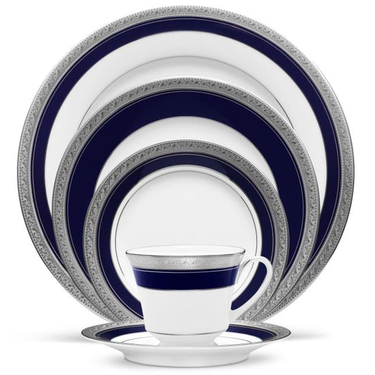 Noritake 98pcs Dinner Set- Crestwood Cobalt Platinum
