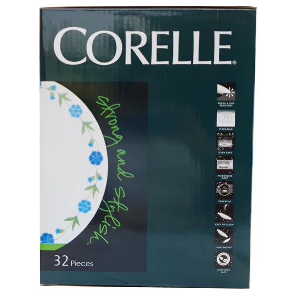 Corelle Livingware Series 32 Pcs Set- Spring Blue