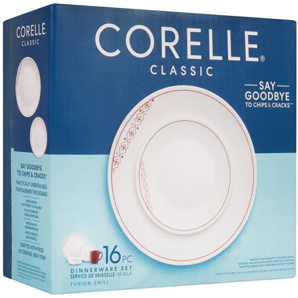 Corelle Livingware 16pc Dinnerware Set - Fusion Chilli