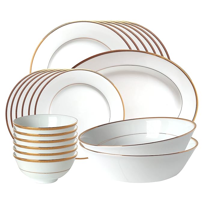 Noritake 98pcs Dinner Set- Toorak Gold