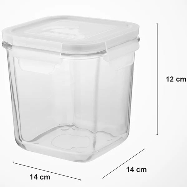 Limon Square Glass Container - 860ml