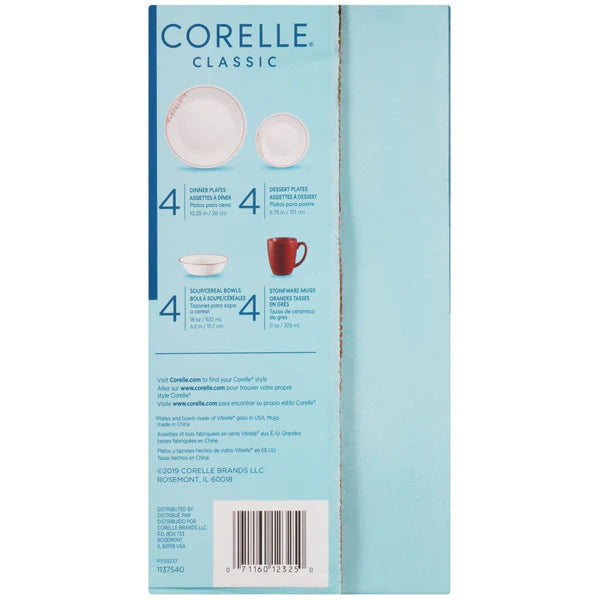 Corelle Livingware 16pc Dinnerware Set - Fusion Chilli
