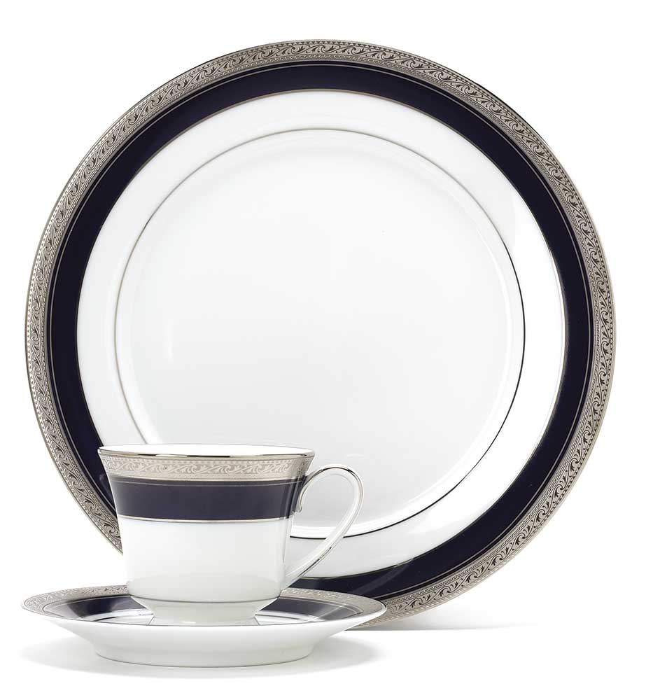 Noritake 98pcs Dinner Set- Crestwood Cobalt Platinum