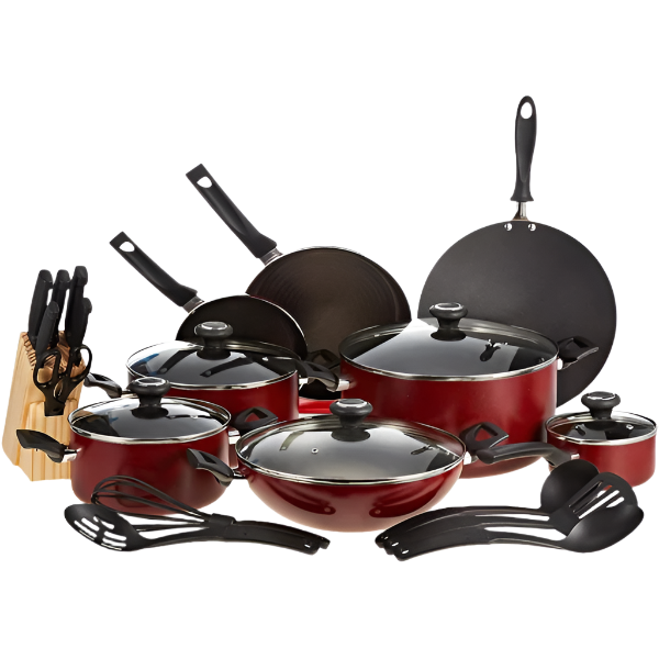 Prestige 25 Pcs Cook Set-  Red