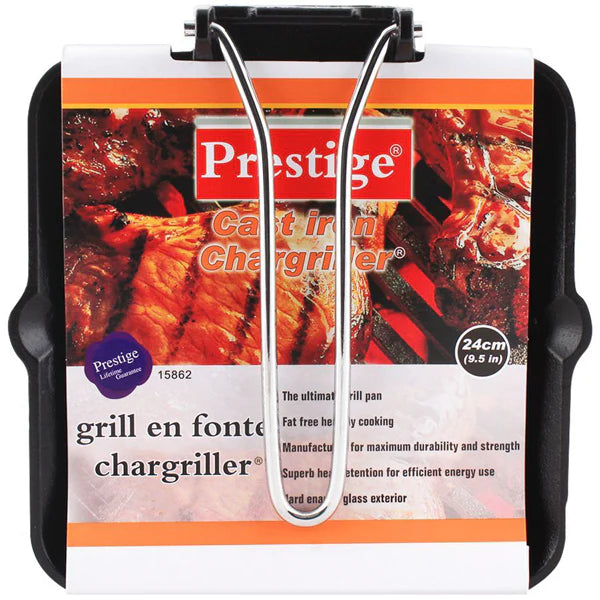 Prestige Cast Iron Grill Pan 24cm