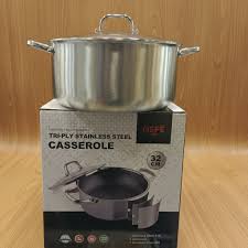 OSFE 32cm Deep Casserole with Glass Lid