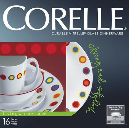 Corelle 16pc Dinner Set Hot Dots Price in Pakistan