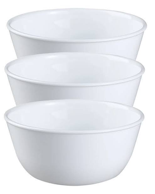 Corelle Large Noodle Bowl 28-ounce pack of 3 - Winter Frost White