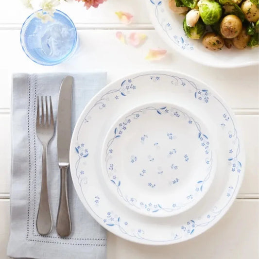Corelle 18pc Plate Set- Provincial Blue