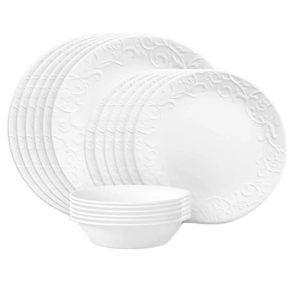 Corelle-Bella-Faenza-18-Piece-Dinnerware-Set-White-Embossed