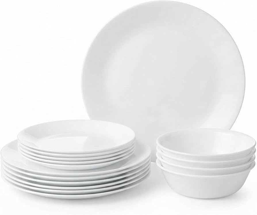 Corelle 18pc Dinnerware Set- Winter Frost White