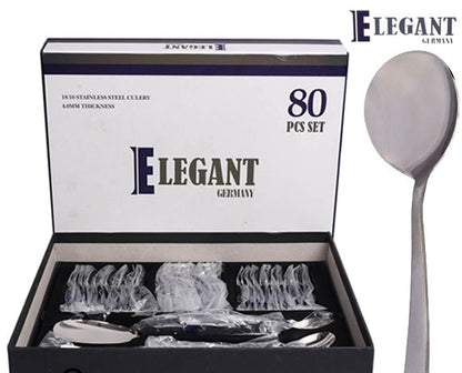 ELEGANT Cutlery Set 18/10 Stainless Steel 80-Piece