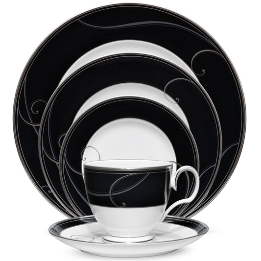 Noritake 98pcs Dinner Set- Platinum Wave Ebony